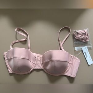 J. Crew underwire lined bikini top, mineral pink, 34C
